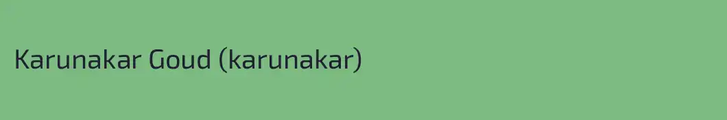 Karunakar Goud (karunakar)